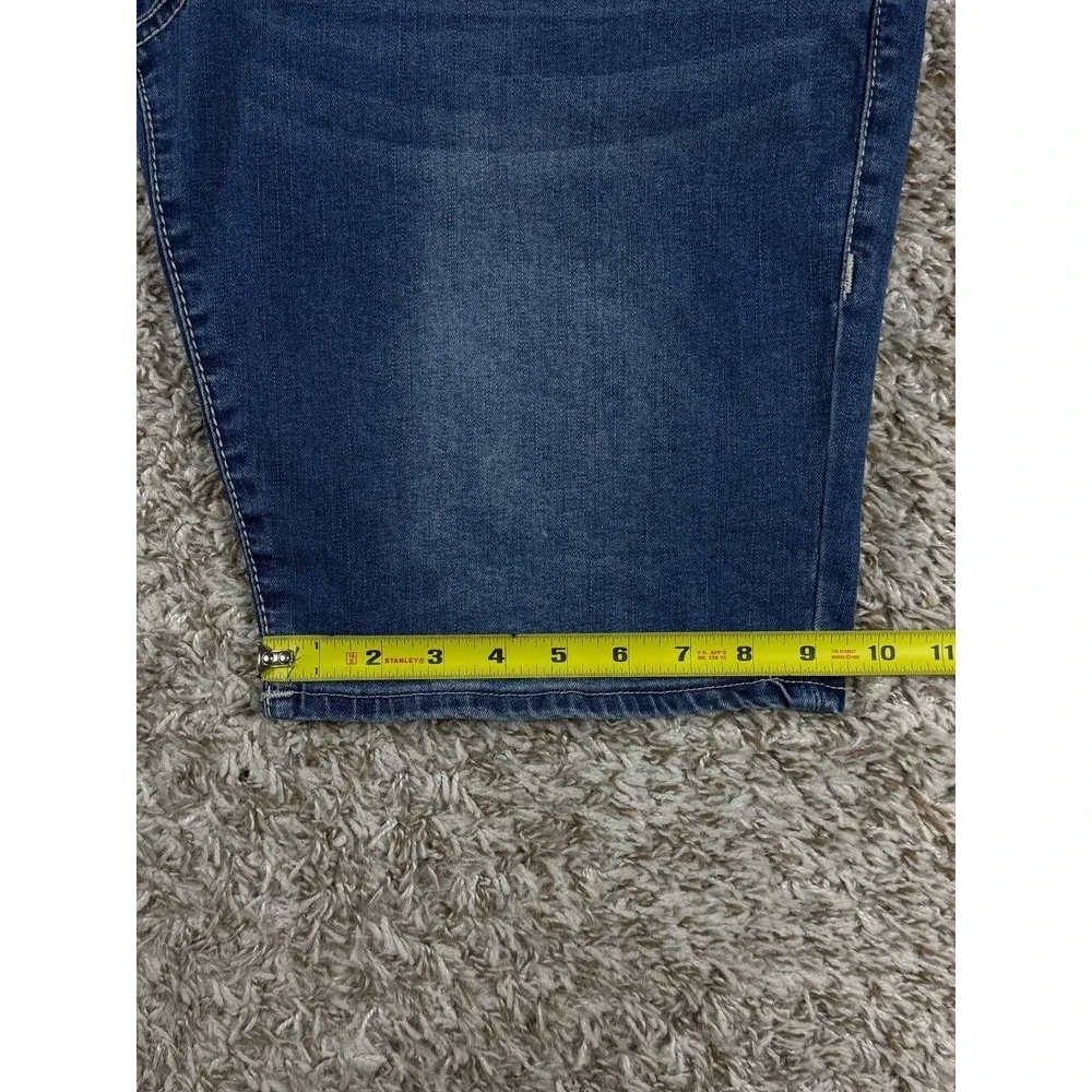 True Religion Ricky Big T Shorts Relaxed Straight Denim Blue Size 36